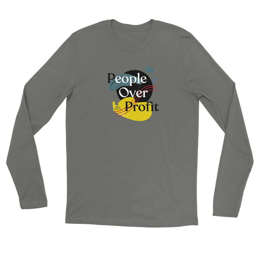 People over Profit - Paint Long-Sleeved Shirt
