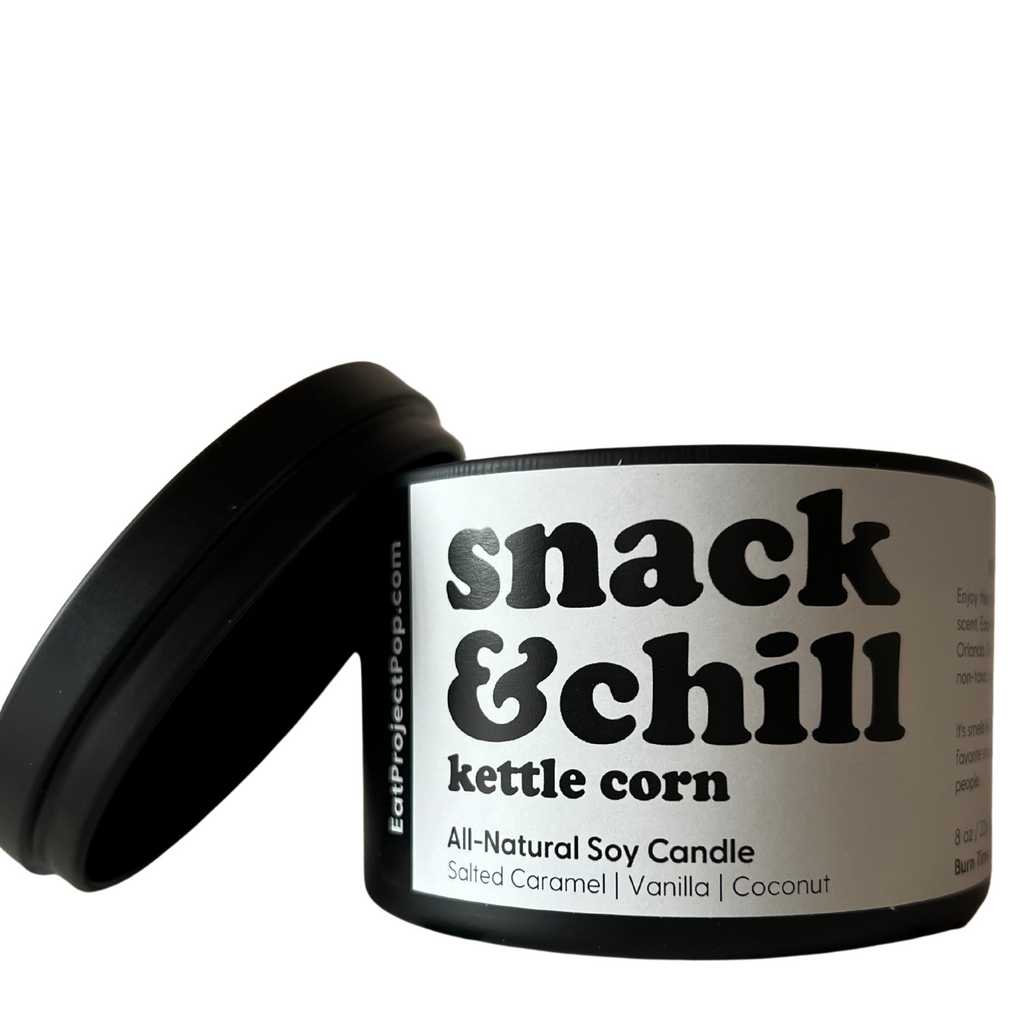 Snack + Chill Candle: Kettle Popcorn (Shipping Included)
